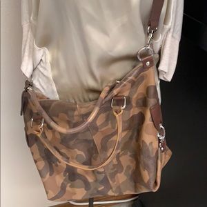 Fabulous Unique Cameo Print Leather Crossbody Bag